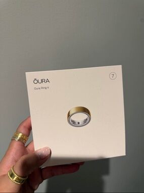 Oura Gold and White Ring 4 Boxed Set